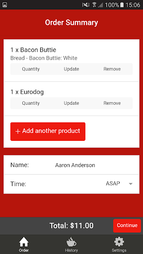 Bacon Buttie Station Screen 3