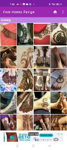 Android application Foot Henna Design screenshort