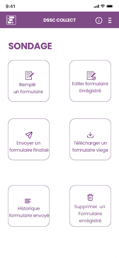 Android application DSSC Collect screenshort