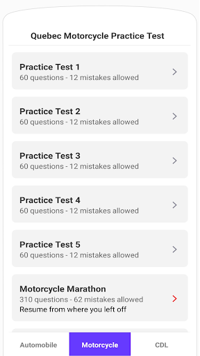 SAAQ Test Screen 2