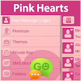 GO SMS Pink Hearts icon