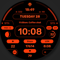 WFP 201 Retro watch face