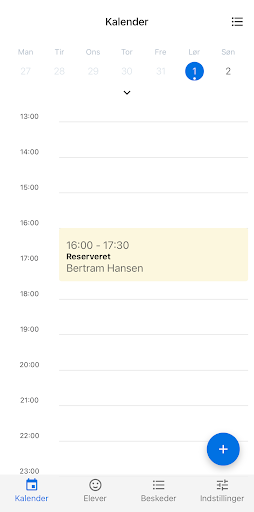 Android application Køreskoleguide Lærer screenshort