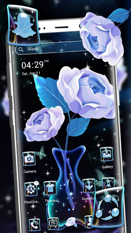 Neon Rose Edge Launcher Theme - 3.0.1 - (Android)