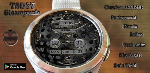 Android application TSD37 Steampunk Watch Face screenshort