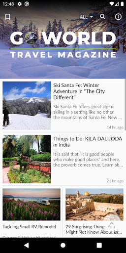 Android application Go World Travel Magazine screenshort
