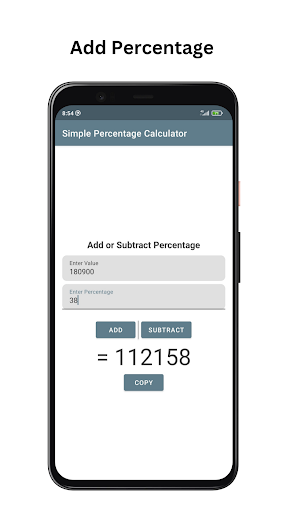 Percentage Calculator Screen 2