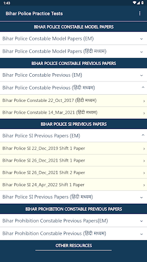 Android application Bihar Police Exam Practice screenshort