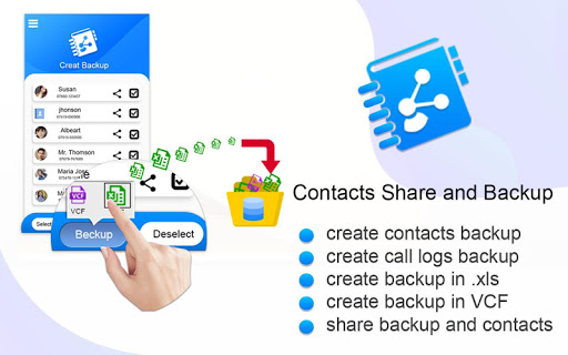Easy Contacts Backup and share