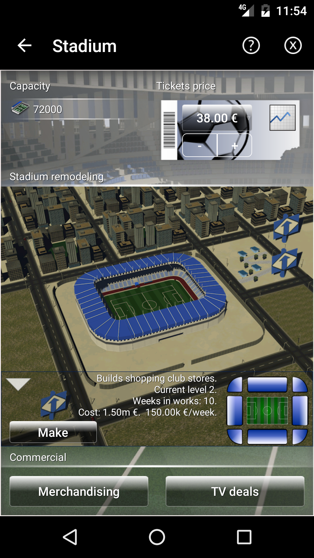 Android application iClub Manager 2: football manager screenshort