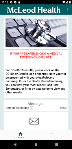Android application McLeod Health Patient Portal screenshort