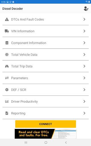Android application Diesel Decoder screenshort