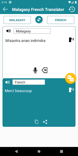 Screenshot of Malagasy French Translator