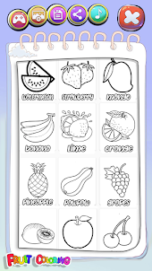 Fruits Coloring book