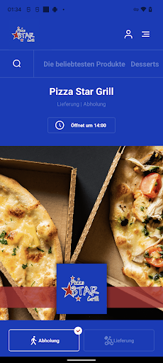 Android application Pizza Star Grill screenshort