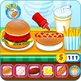 Burger shop fast food icon