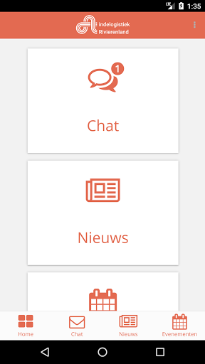 Android application indelogistiek Rivierenland screenshort