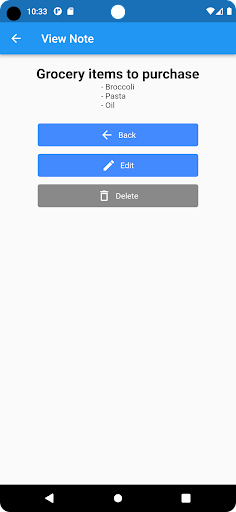 Note Keeper Screen 2