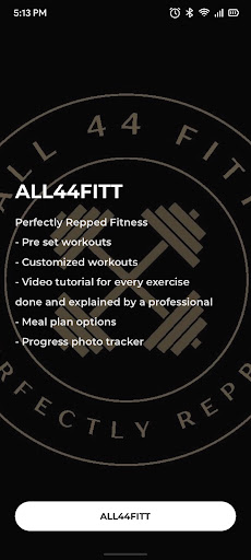 Android application ALL44FITT screenshort