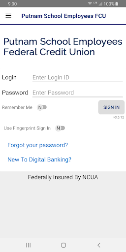 Android application Putnam School Employees FCU screenshort