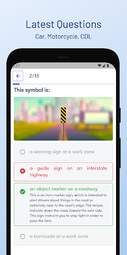 Android application Idaho DMV Permit Test Guide screenshort