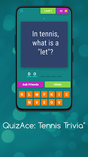 Android application Tennis Quiz screenshort