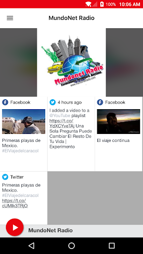 Android application MundoNet Radio screenshort