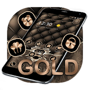Gold Leather Crown Luxury Theme  Icon