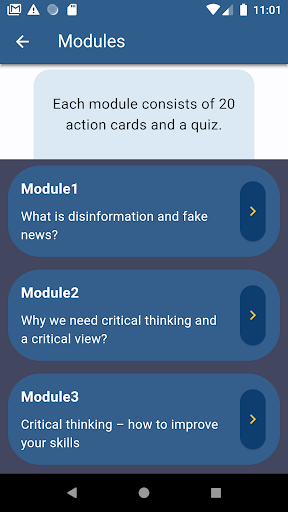 MCRE mobile app Screen 2
