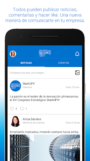 Android application STARTUPV screenshort