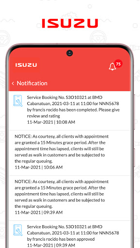 Android application My Isuzu PH screenshort