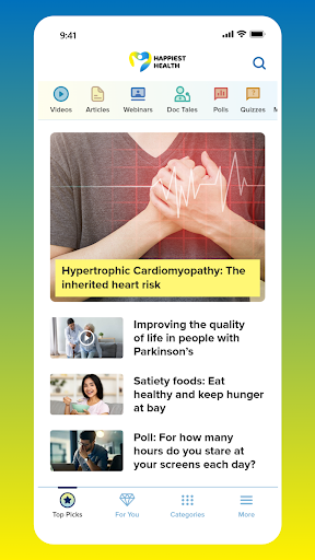 Android application Happiest Health screenshort