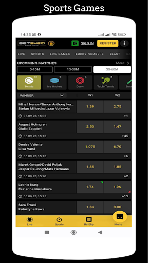 Android application BetShezi App screenshort