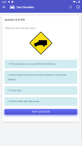 Arkansas DMV Permit Test Screen 2