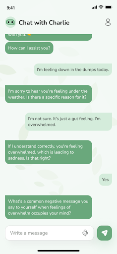 MindfulMe Mental Health Buddy Screen 3