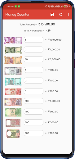Money Counter Screen 2