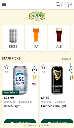 Cadden Brothers Beverages Screen 3