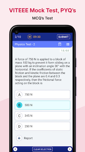 VITEEE Mock Test, PYQs 2024 Screen 2