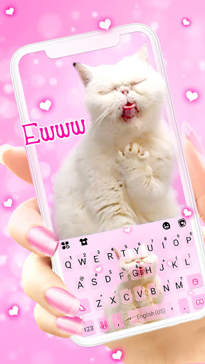 Android application Funny Crazy Cat Keyboard Backg screenshort