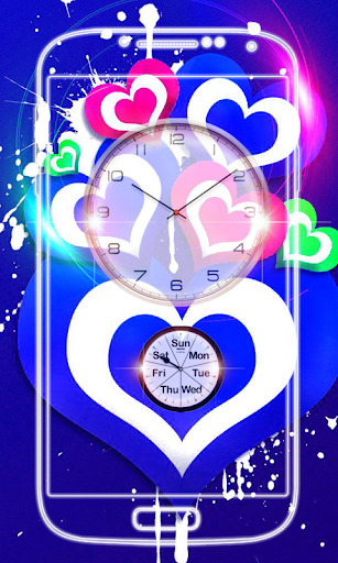 Heart Clock Live Wallpaper