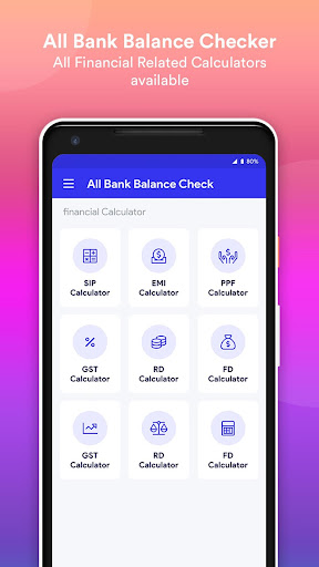 Bank Balance Check & Statement Screen 2