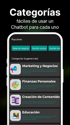 Sage - Chatbot con GPT Screen 2