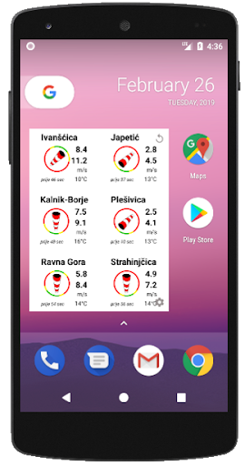 Android application MMS4 Meteo Widget screenshort
