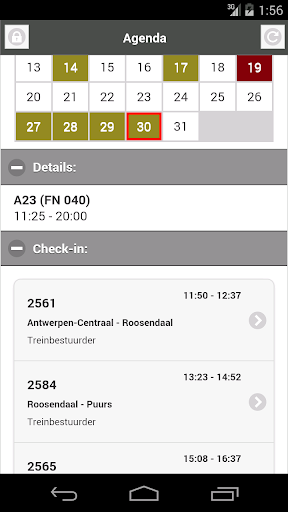 NMBS Agenda Screen 2