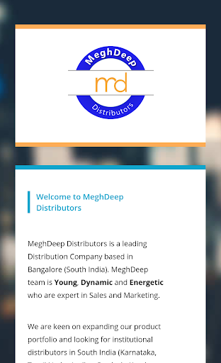 MeghDeep Distributors Screen 2