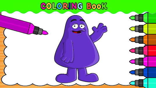 The Grimace Shake Coloring