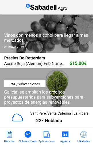 Android application Sabadell Agro screenshort