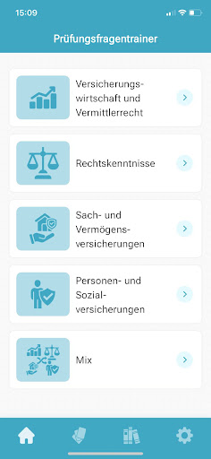 Swiss Insurance Exam Trainer Screen 2