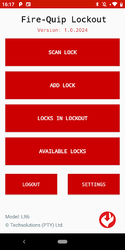 Android application Fire-Quip Lockout screenshort