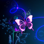 Cover Image of Download Neon Butterfly Live Wallpaper 1.1.0 APK